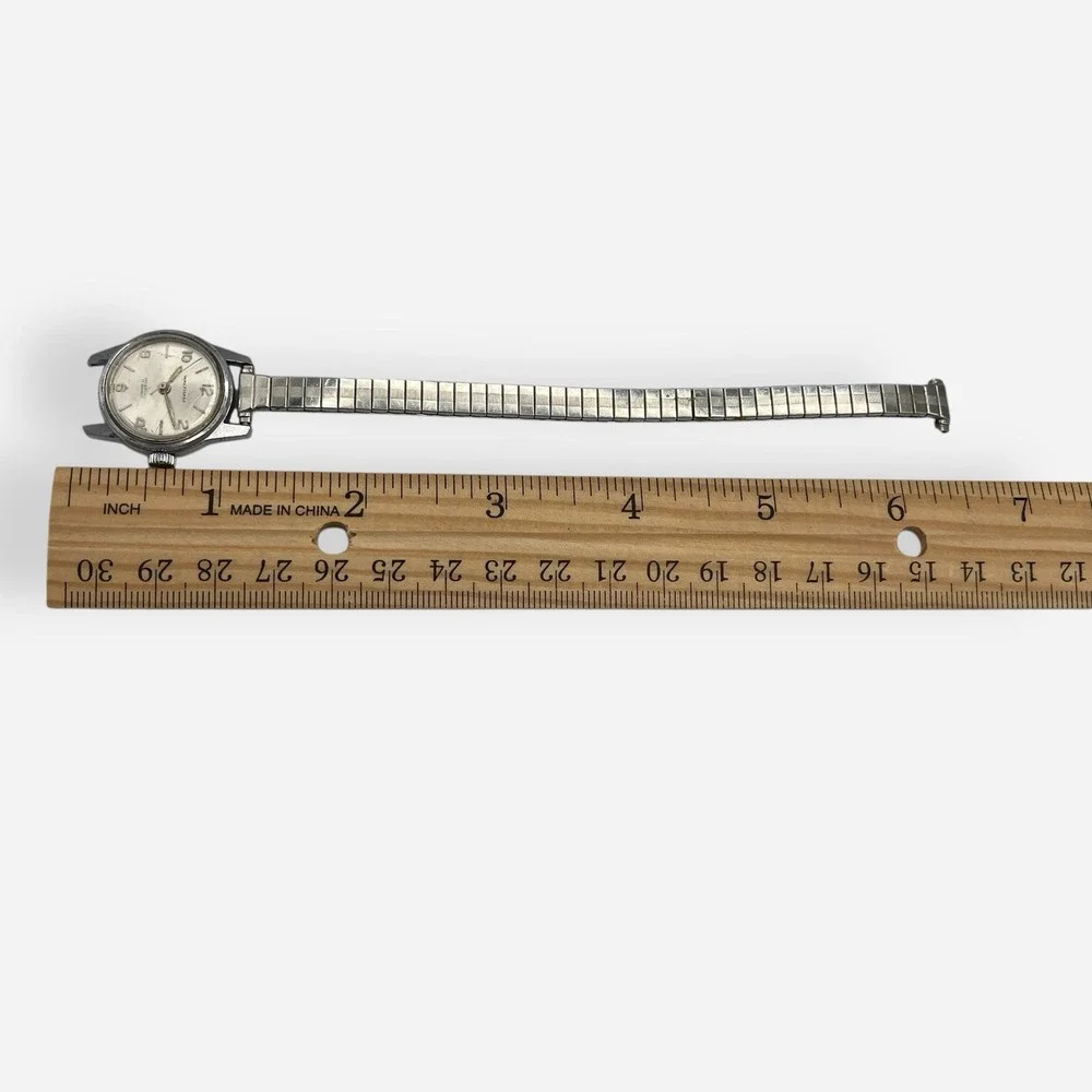 Vintage Waltham Watch Incabloc 17 Jewels Self Winding‎ Silver Stretch READ